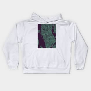 cool new york city map Kids Hoodie